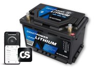 100Ah | 12,8V | 1280Wh | SMART POWER Lithium LiFePO4...