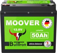 BullTron® Mover 50Ah Batterie mit 50A Dauer- und 300A Kurzzeitstrom + 11A Ladegerät