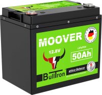 BullTron® Mover 50Ah Batterie mit 50A Dauer- und 300A Kurzzeitstrom + 11A Ladegerät
