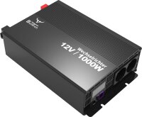 BullTron Wechselrichter 1000W mit ON/OFF Schalter, Display und Fernbedienung