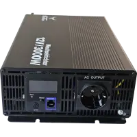 BullTron Wechselrichter 3000W mit ON/OFF Schalter, Display und Fernbedienung