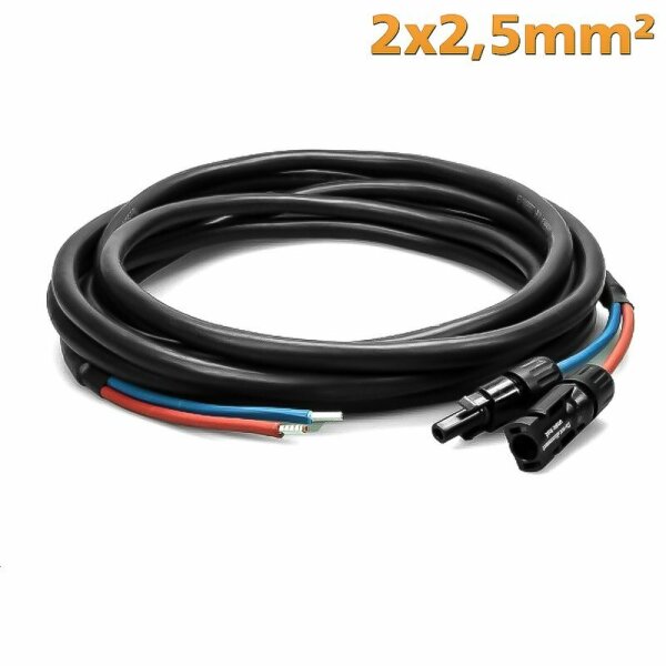 DAC 2x2,5mm² Solarkabel - Modul zu Laderegler mit MC4 Steckern