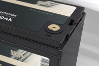 Forster 12,8V Lithium 100Ah LiFePO4 Premium Batterie | 200A-BMS-2.0 | 500A Bluetooth Mess-Shunt | 1280Wh | IP67