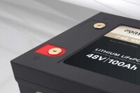 Forster 51,2V Lithium 100Ah LiFePO4 Premium Batterie | 200A-BMS-2.0 | 500A Bluetooth Mess-Shunt | 5120Wh | IP67