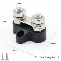 Batterie Anschlussblock M8 doppelt DC 12V/24V
