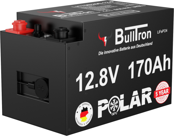 BullTron® 170Ah Polar LiFePO4 12.8V Akku mit Smart BMS, Bluetooth App und Heizung