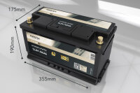 Forster 12,8V Lithium 100Ah LiFePO4 Premium Batterie | 200A-BMS-2.0 | 500A Bluetooth Mess-Shunt | Ducato Ford PSA | 1280Wh | IP67