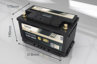 Forster 12,8V Lithium 120Ah LiFePO4 Premium Batterie | 200A-BMS-2.0 | 500A Bluetooth Mess-Shunt | Ducato Ford PSA VWT6 TGE | 1536Wh | IP67