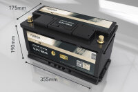 Forster 12,8V Lithium 180Ah LiFePO4 Premium Batterie | 200A-BMS-2.0 | 500A Bluetooth Mess-Shunt | Ducato Ford PSA | IP67