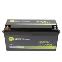 WATTSTUNDE® Lithium 12V 200Ah LiFePO4 Batterie LIX12-200-BS