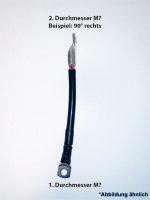 Batteriekabel flexibel, H07V-K 70,0 mm²  konfektioniert 1,0 m-rot-links M8-rechts M8-- keine -