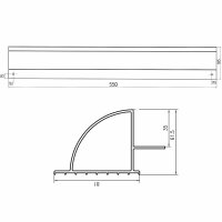 Solarmodul Halterung für Wohnmobil HSA55/W ALU silber