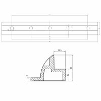 Solarmodul Halterung für Wohnmobil HXH68/S ABS Kunststoff