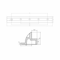 Solarmodul Halterung für Wohnmobil HXH68/W ABS Kunststoff weiss