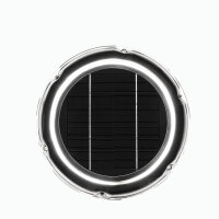 WATTSTUNDE® AERO Solarlüfter mit Akku rund, chrom