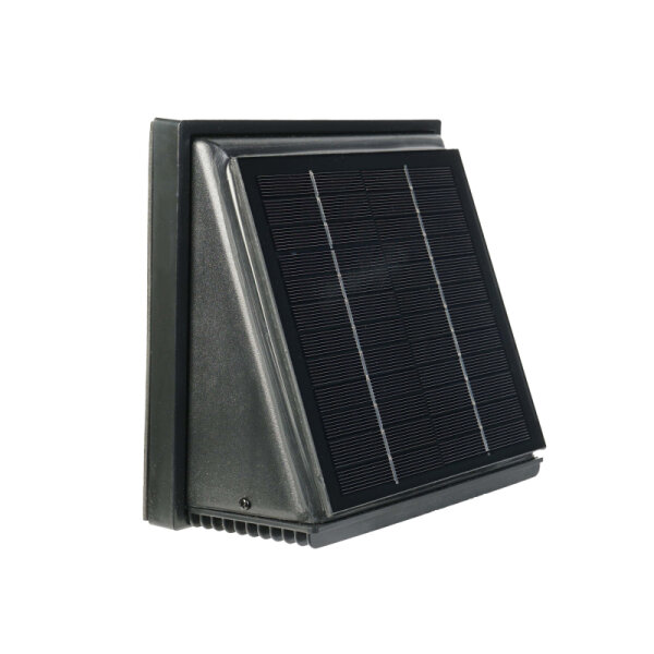 WATTSTUNDE® AERO Solarlüfter eckig, schwarz