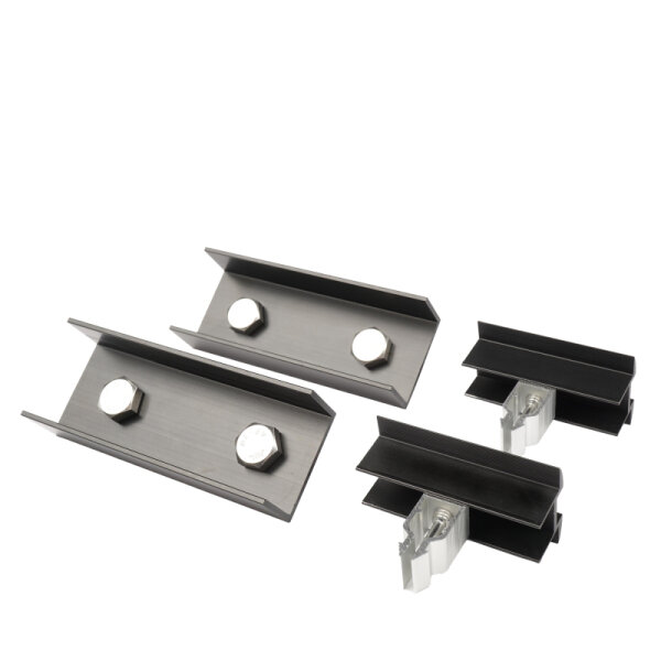 WATTSTUNDE® Hausdachhalterung Mittelklemmen + Verbinder