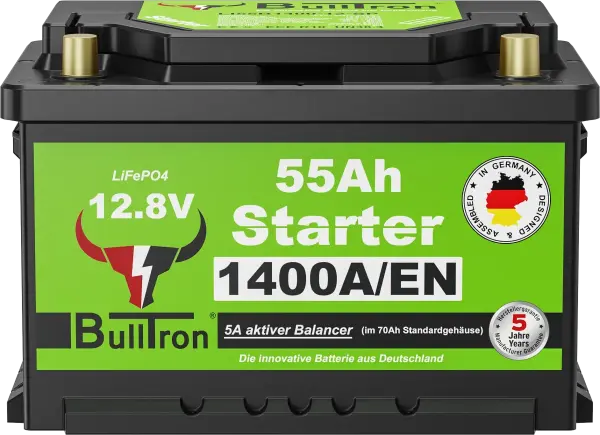 BullTron® 55Ah Polar Starter und Versorger Batterie LiFePO4 12.8V Akku L5