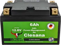 BullTron 6Ah BullTron Batterie mit Power-Management & Anschlusskabel für die Clesana Toilette