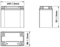 BullTron 6Ah BullTron Batterie mit Power-Management & Anschlusskabel für die Clesana Toilette