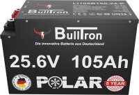 BullTron® 105Ah LiFePO4 25.6V Akku mit Smart BMS, Bluetooth App