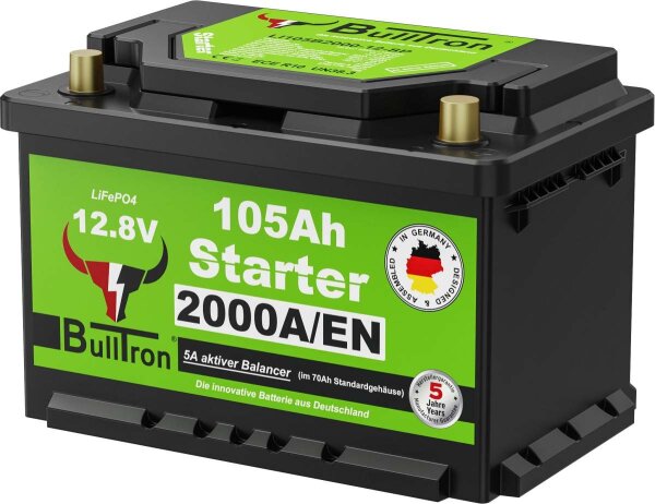 BullTron® 105Ah L3 Polar Starter und Versorgerbatterie LiFePO4 12.8V Akku