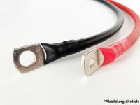 Batteriekabel flexibel, H07V-K 50,0 mm²  konfektioniert 0,5 m-schwarz-links M8-rechts M8-- keine -