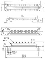 Victron Sammelschiene Busbar 600A 8P + cover