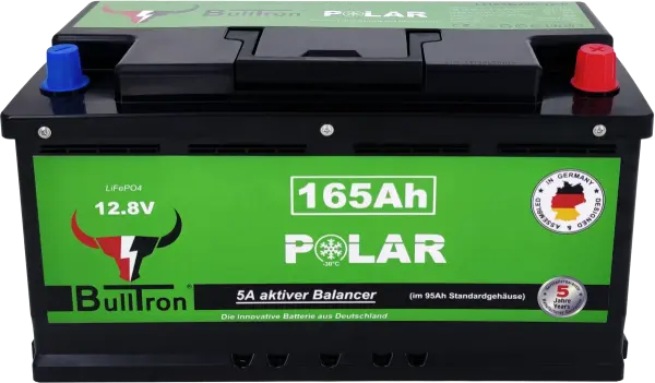 BullTron® 165Ah Polar LiFePO4 12.8V Akku mit Smart BMS, Bluetooth App und Heizung