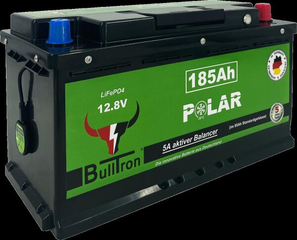BullTron® 185Ah Polar LiFePO4 12.8V Akku mit Smart BMS, Bluetooth App und Heizung