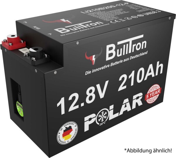 BullTron® 210Ah Polar LiFePO4 12.8V Akku mit Smart BMS, Bluetooth App und Heizung