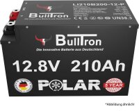 BullTron® 210Ah Polar LiFePO4 12.8V Akku mit Smart BMS, Bluetooth App und Heizung