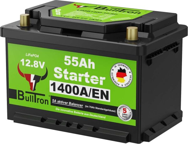 BullTron® 55Ah Polar Starter LiFePO4 12.8V Akku