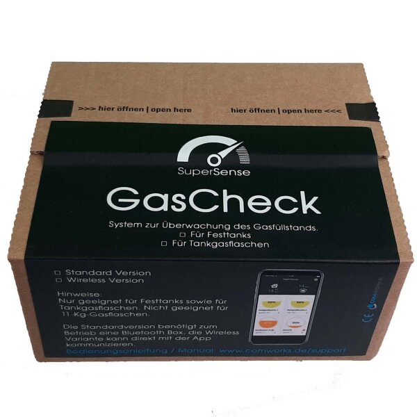 SuperSense GasCheck - Variante auswählen GasCheck für Alugas-Tankgasflasche (Art.-Nr.: SS-GC-23W-AG)